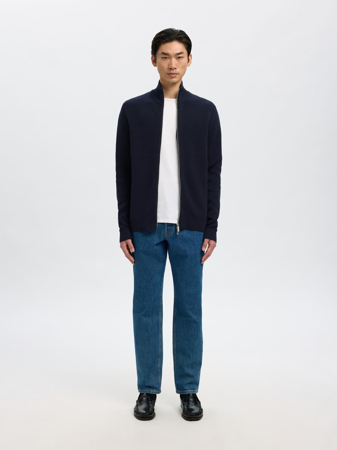 Slmdane Ls Knit Structure Full Zip Noos