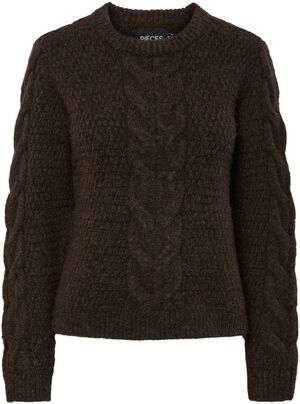 PCNINA LS O-NECK KNIT NOOS BC