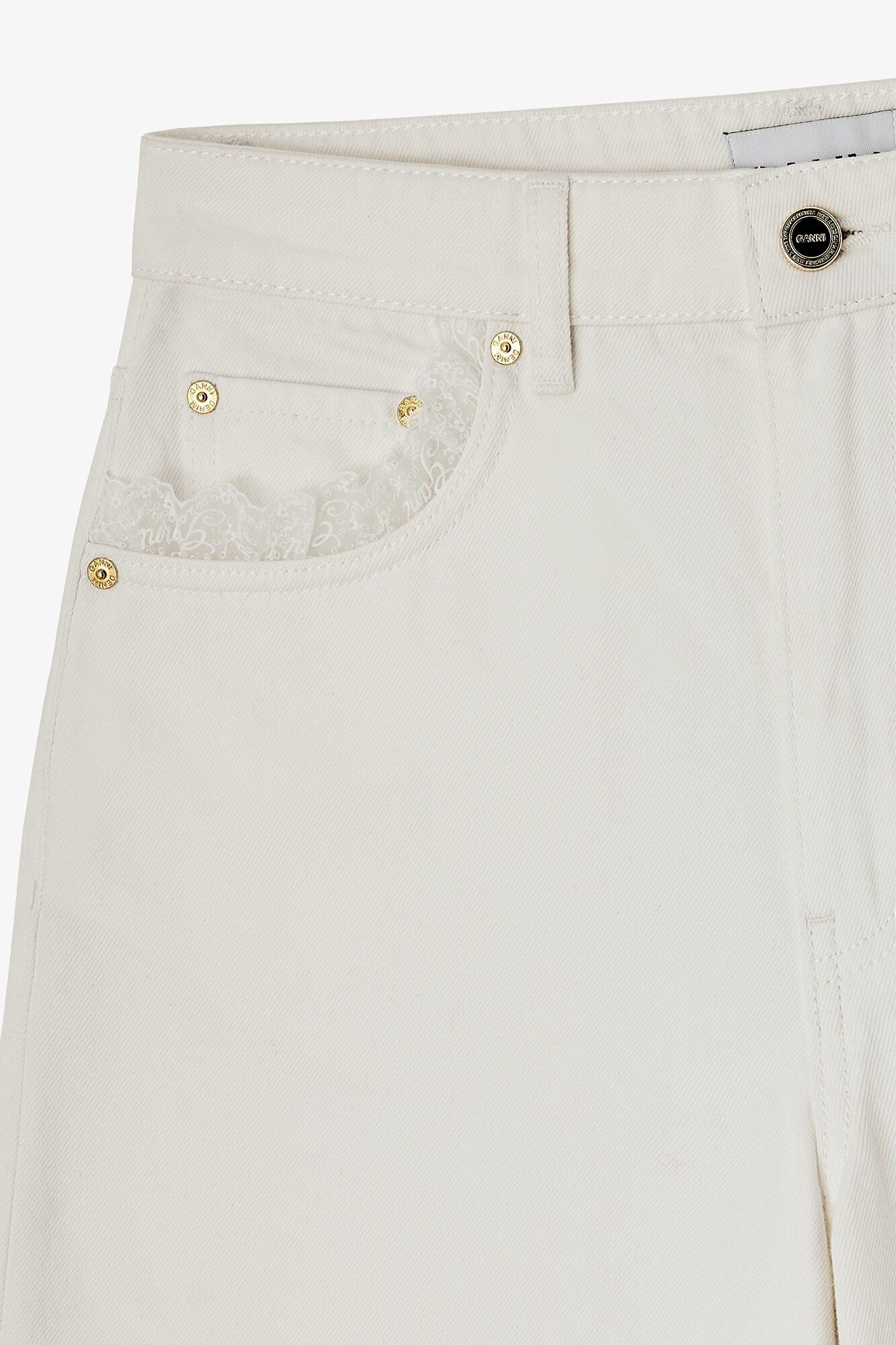 White Denim Mini Shorts