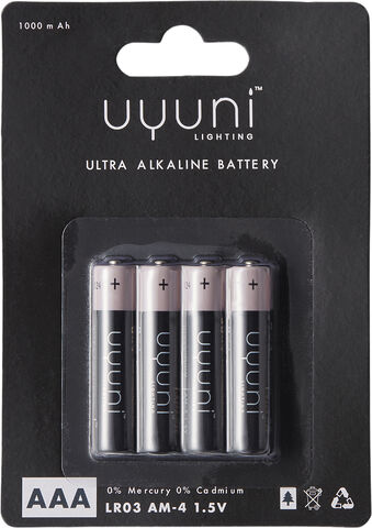 UYUNI Lighting - AAA Battery, 1,5V, 1000mAh - 4 pack