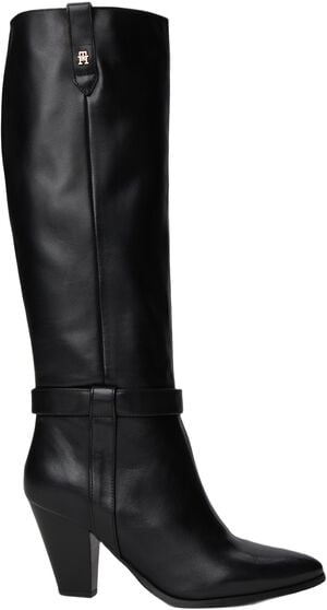 TH T-STRAP LTHR POINTY LONG BOOT