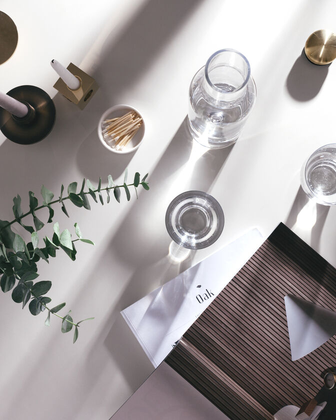 Bottle Carafe, 1 L, Clear/Steel