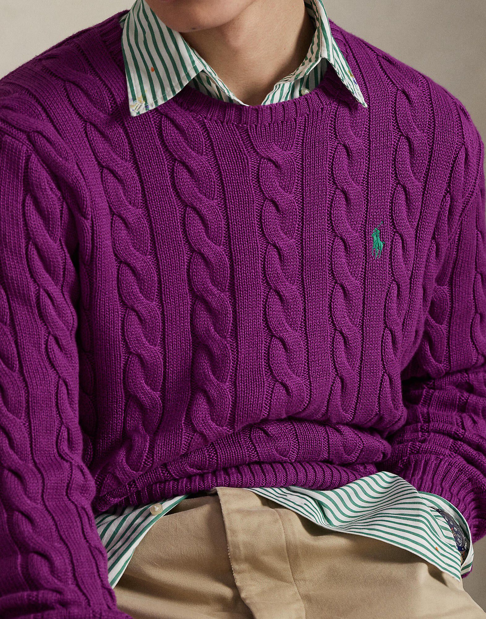 Cable-Knit Cotton Sweater