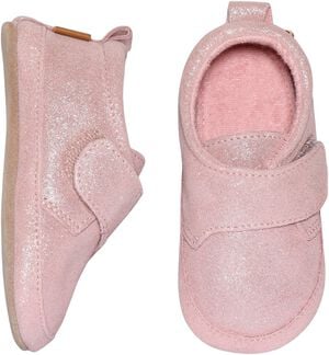 Shimmer leather slippers
