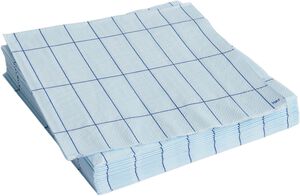 Pattern Napkins-Set of 20 Dinner-Light blue and blue grid