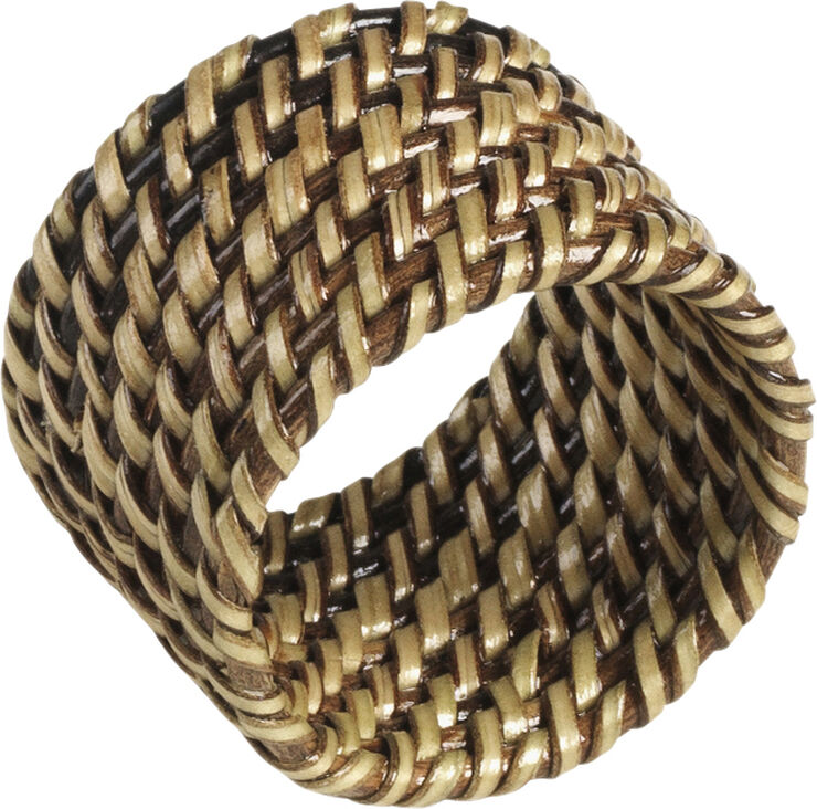 Servettring 4,5 x 3,5 cm Ljus/Mörk brun Nito flät