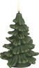 LED candle Christmas tree, Olive green, Smooth, 9x12 cm