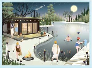 SAUNA BY THE LAKE - puslespil med 1000 brikker