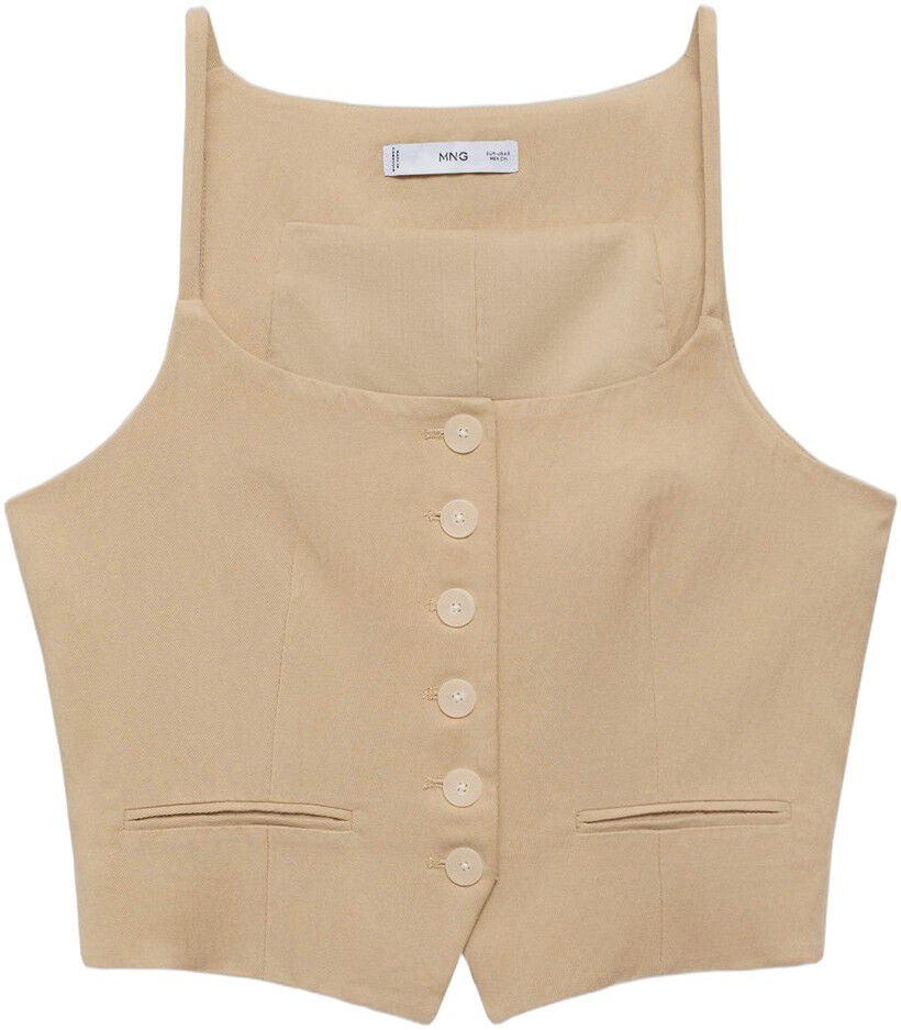 Suit vest with thin straps