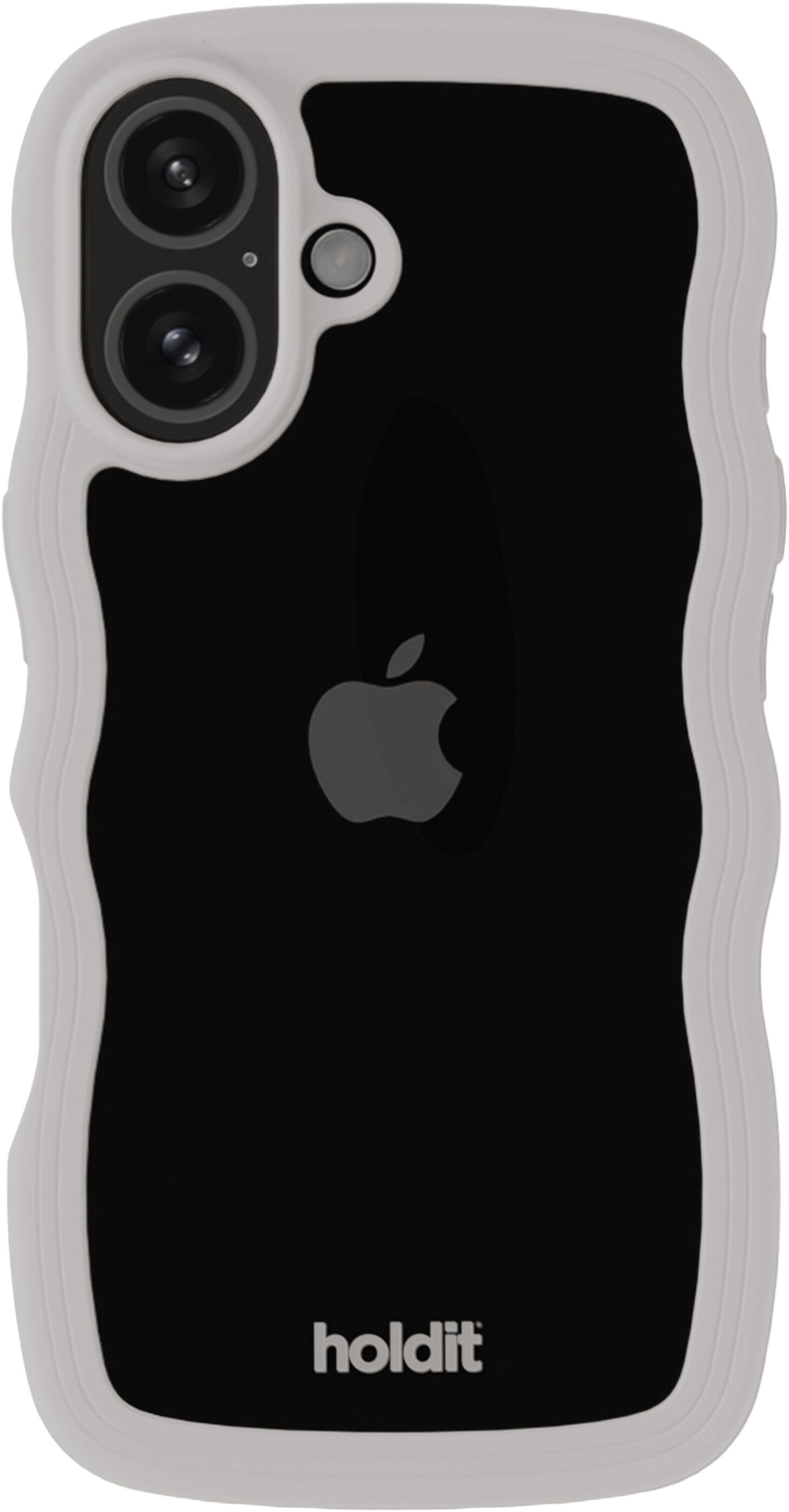 Wavy Case iPhone 16 Wool Gray/Transparent