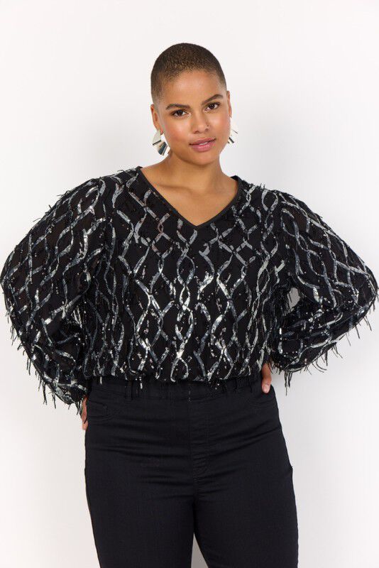 Curvy WA-SANNIE 1 Bluse Sort