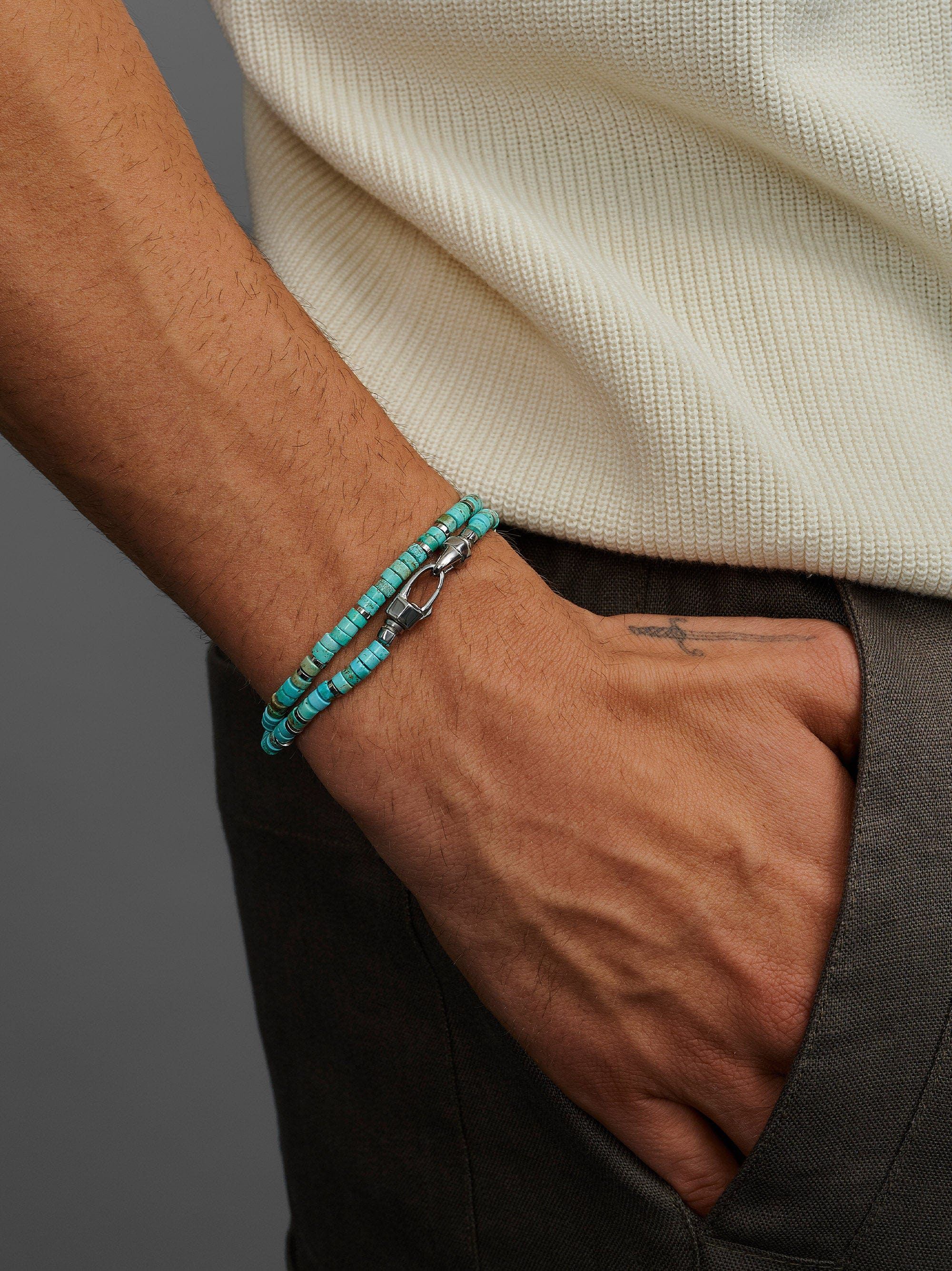 Turquoise Heishi Wrap Bracelet