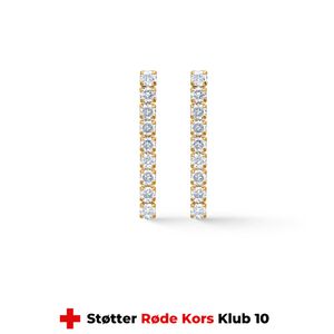 Red Cross Ørestikker - Forgyldt