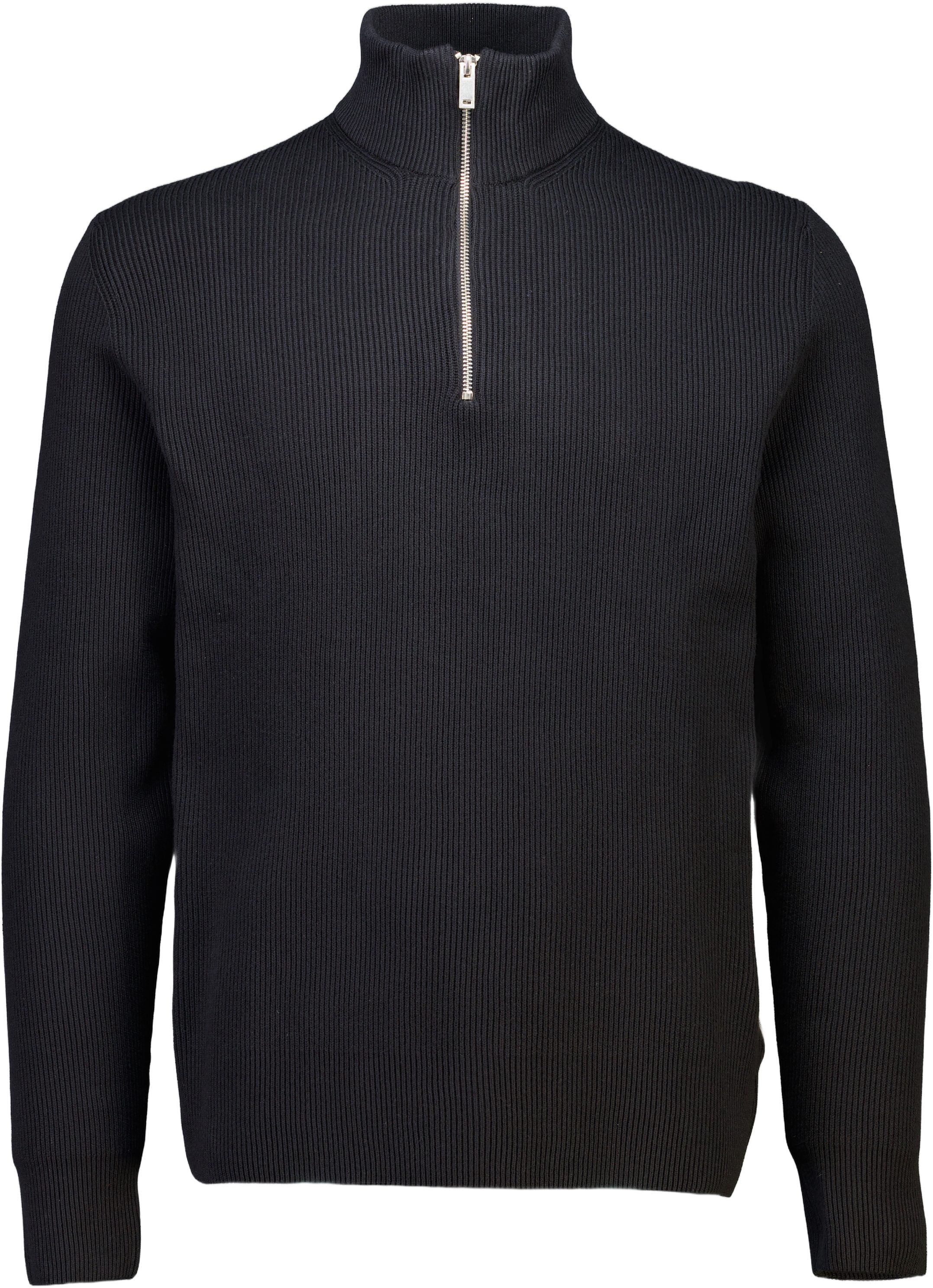 Half zip rib knit