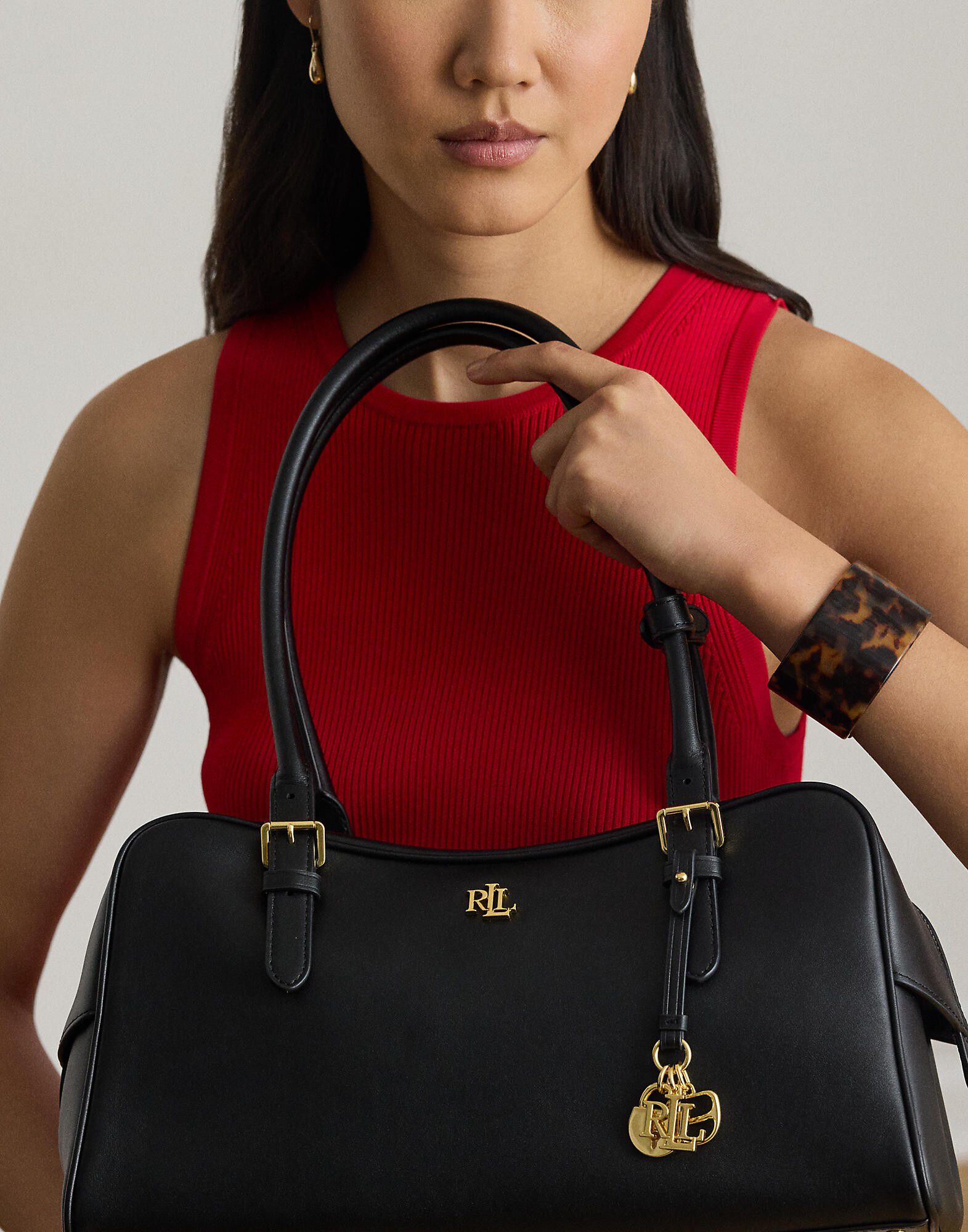 Leather Large Marcy Zip Satchel