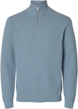 SLMDANE LS KNIT STRUCTURE HALF ZIP