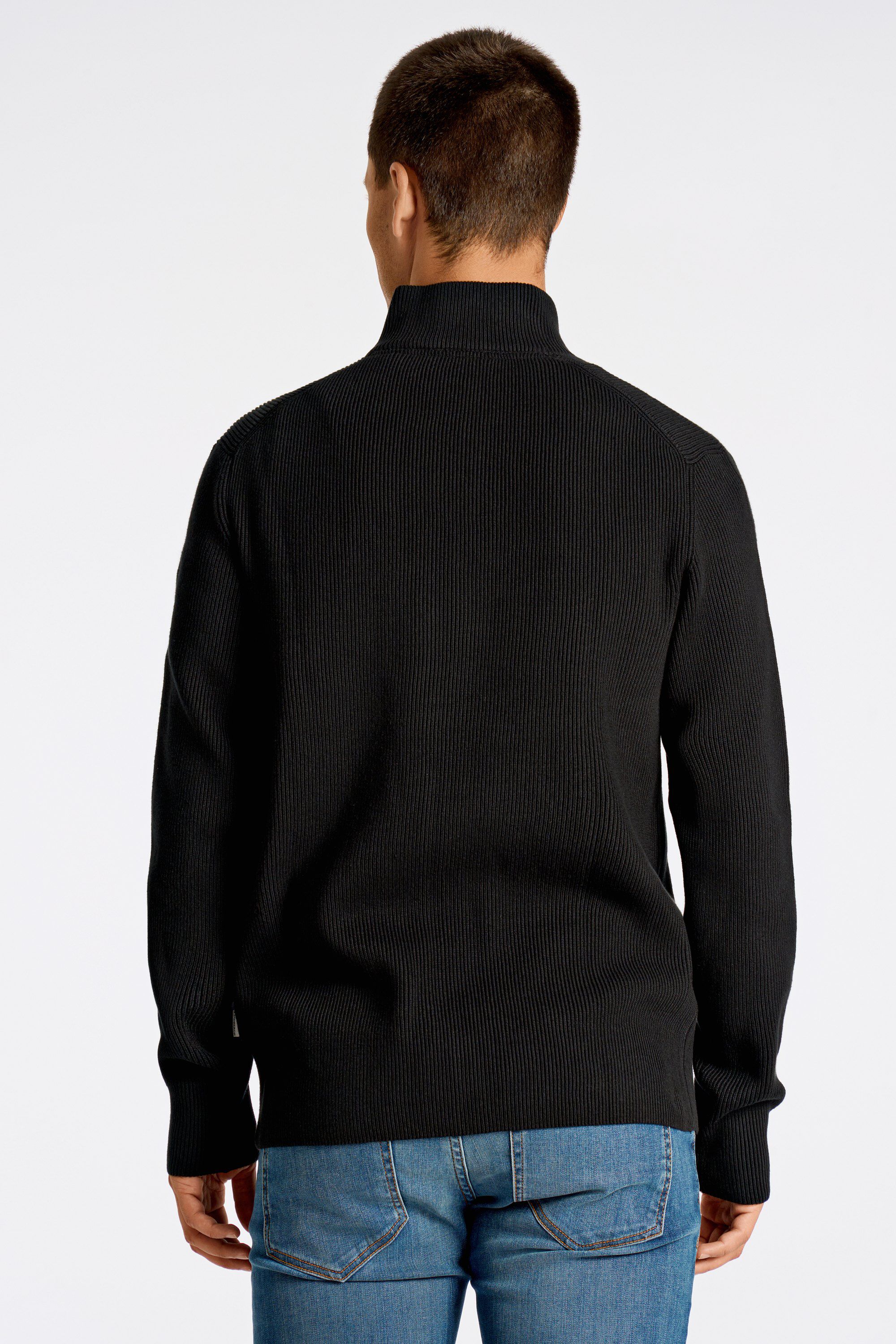 Knitted zip cardigan