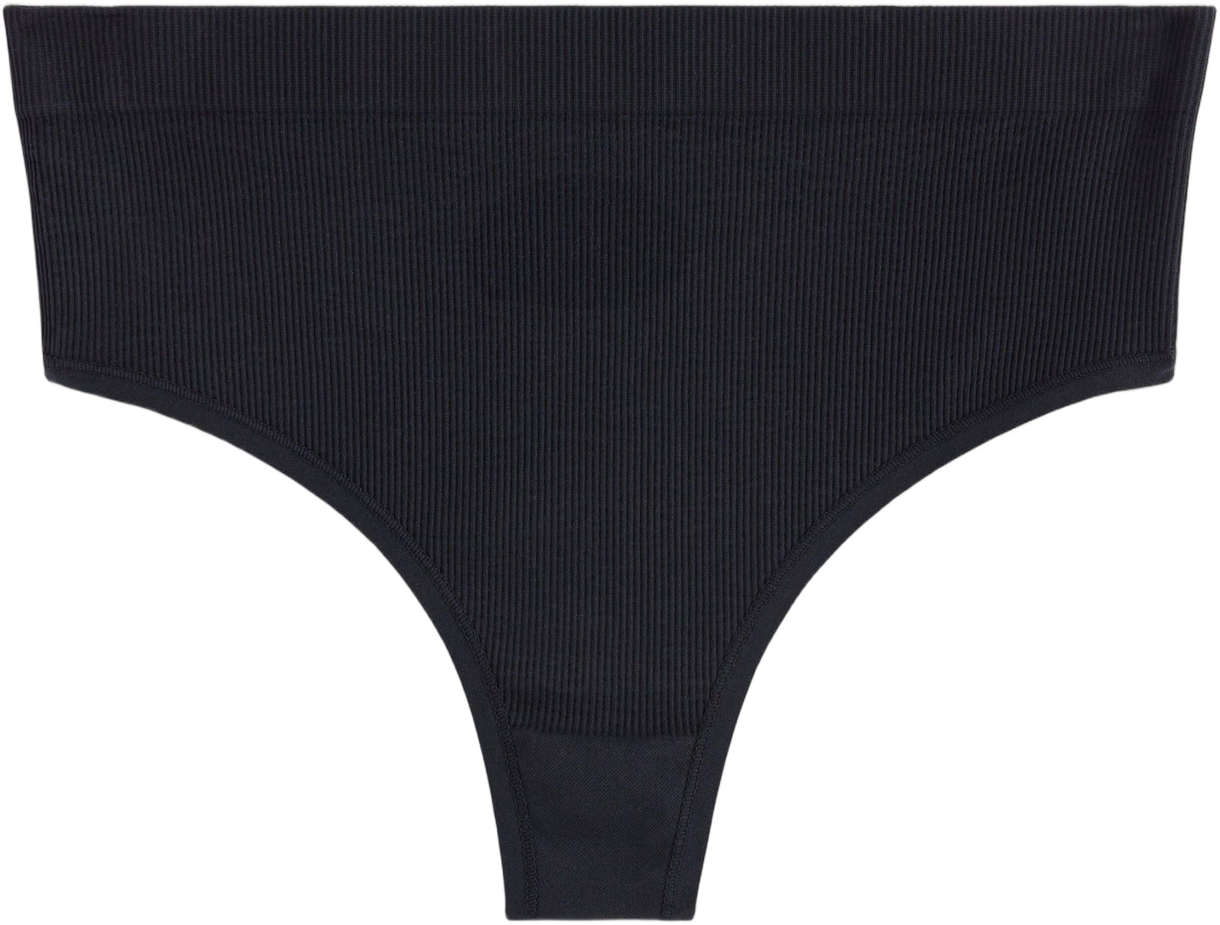 Ribbade string utan s&ouml;mmar med h&ouml;g midja