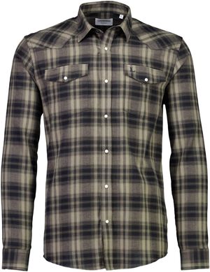 Herringbone checked shirt L/S