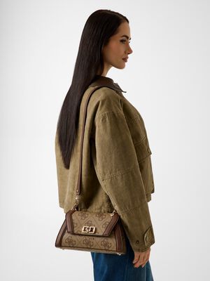 KARNILLA LOGO FLAP SHLDR BAG