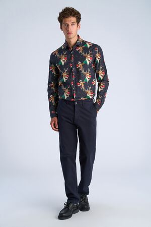 Lambswool half zip knit
