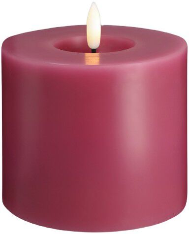 Moods & More - LED Pillar Candles, Silk, Melted, Vintage rose, 99x100
