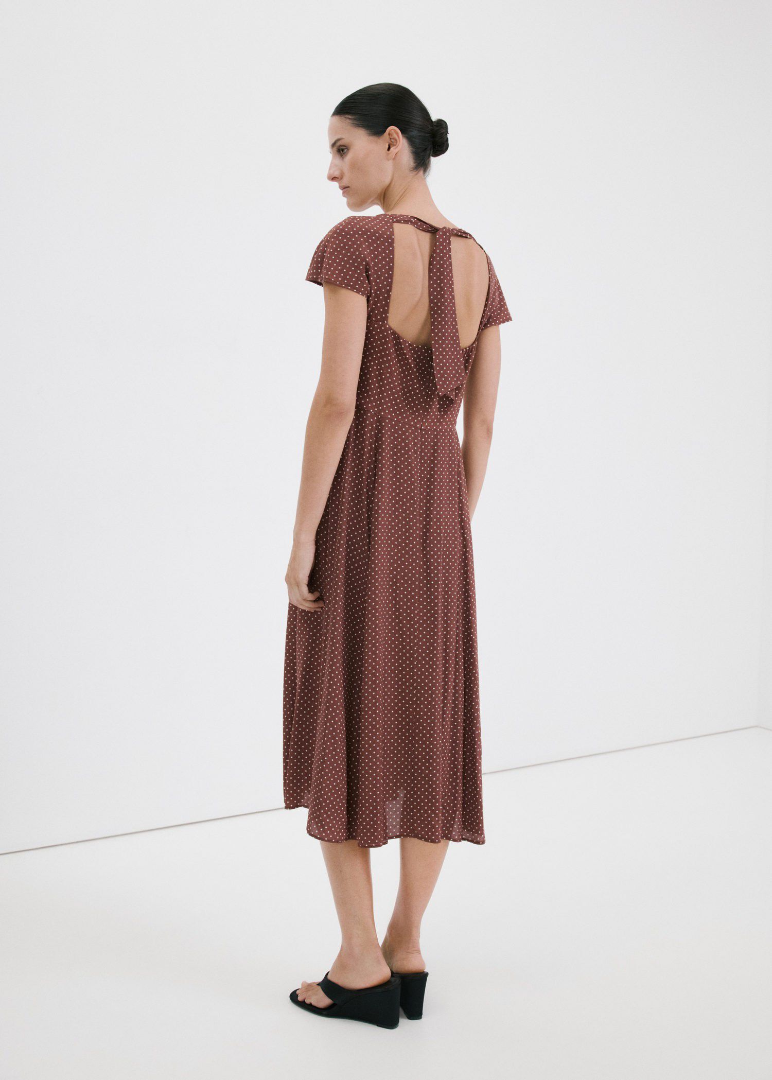 A-line polka-dot dress