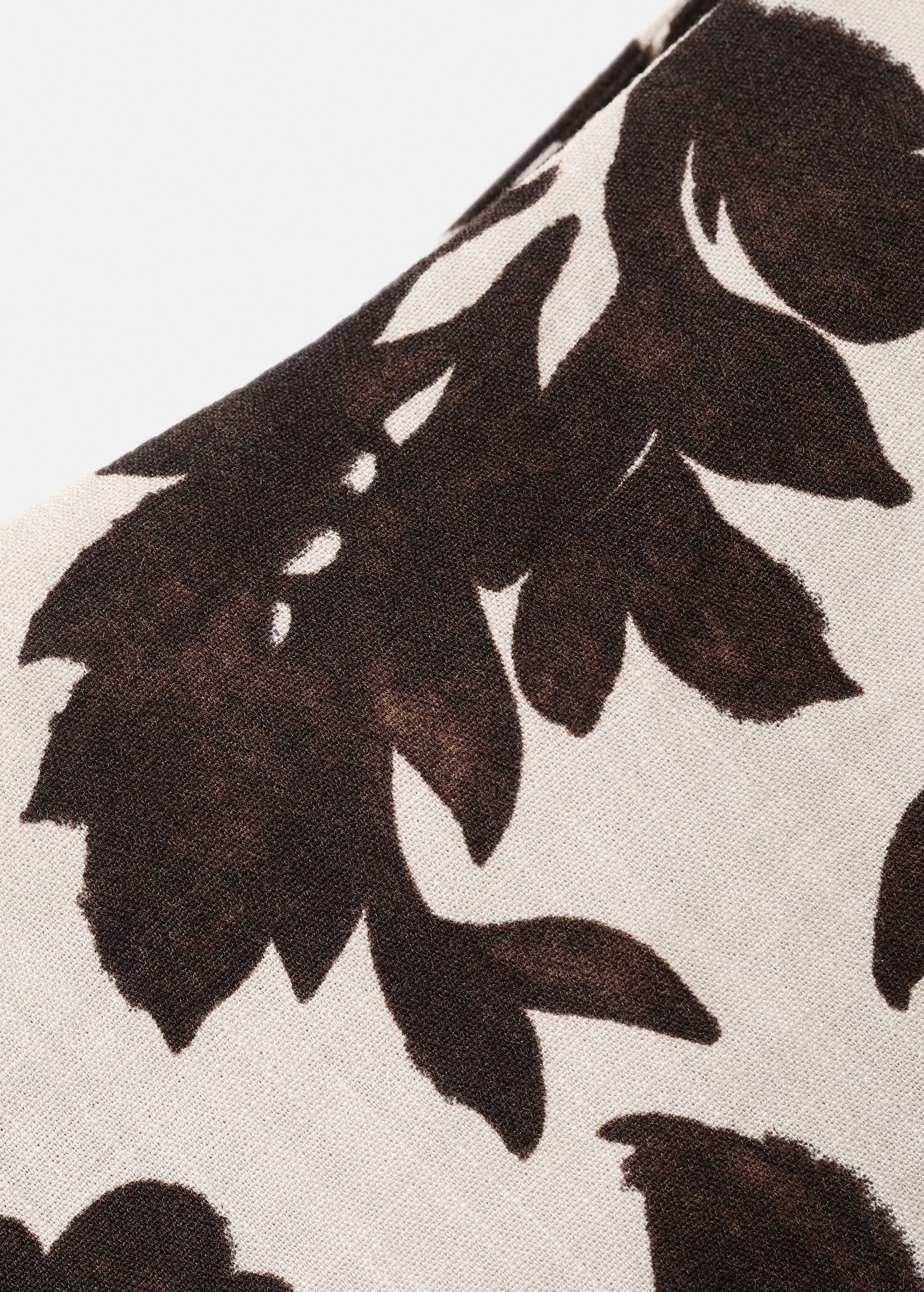 Asymmetrical floral-print dress