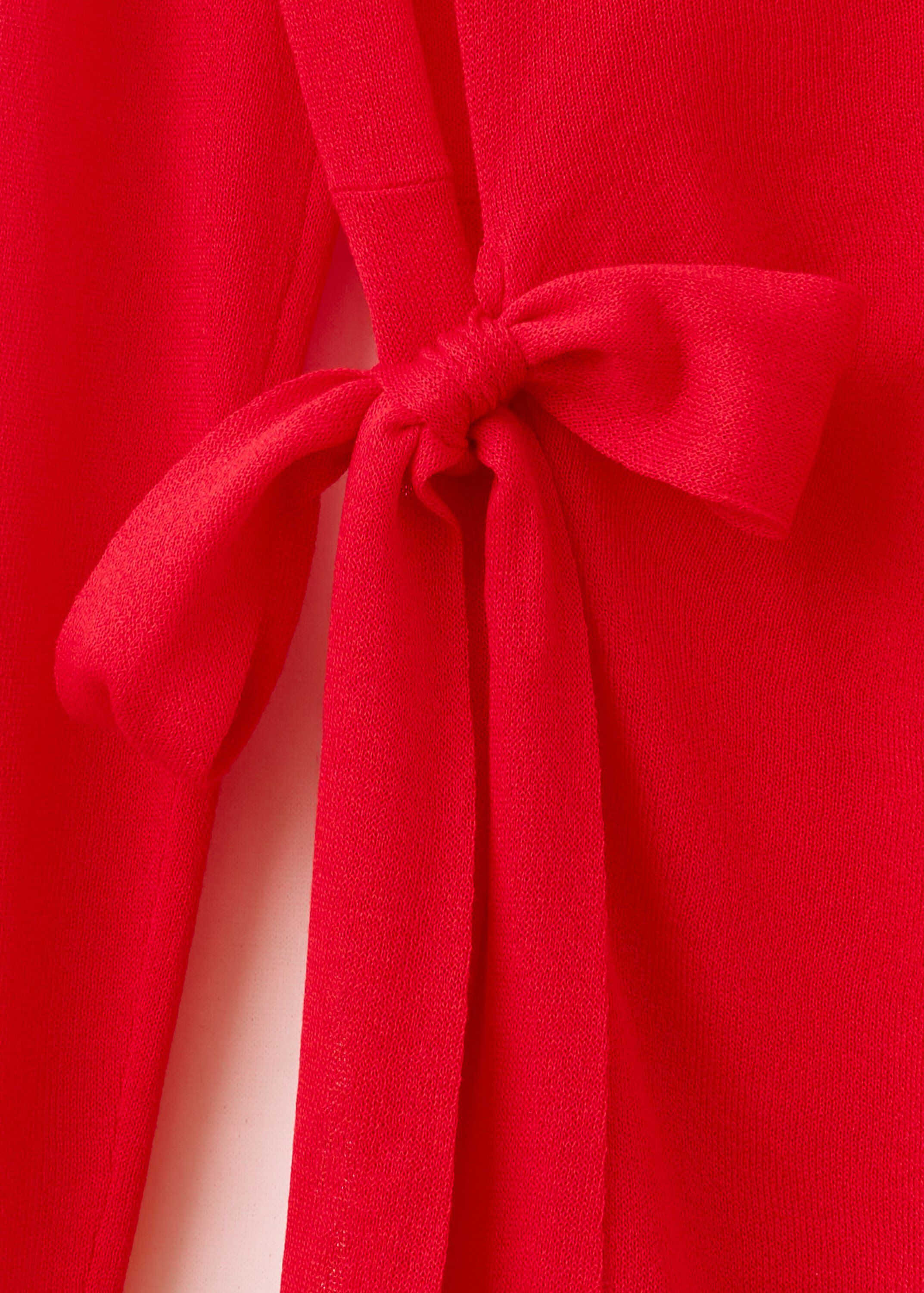 Fine knit bow jumper