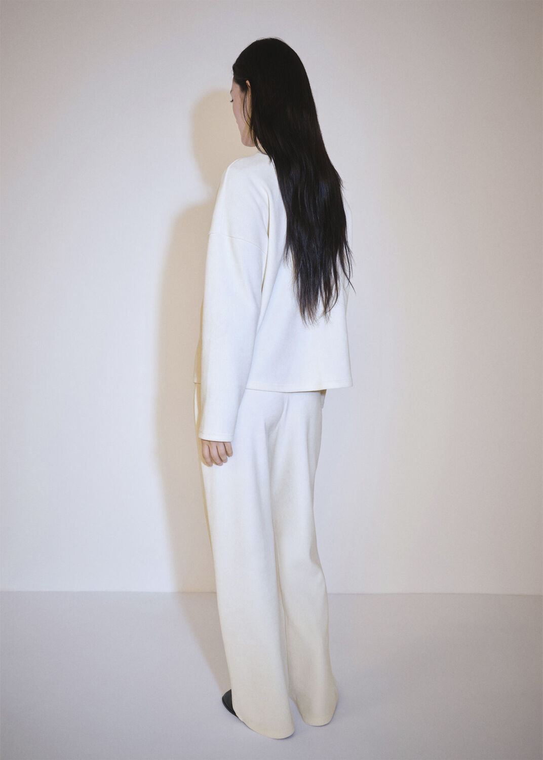 Corduroy straight trousers