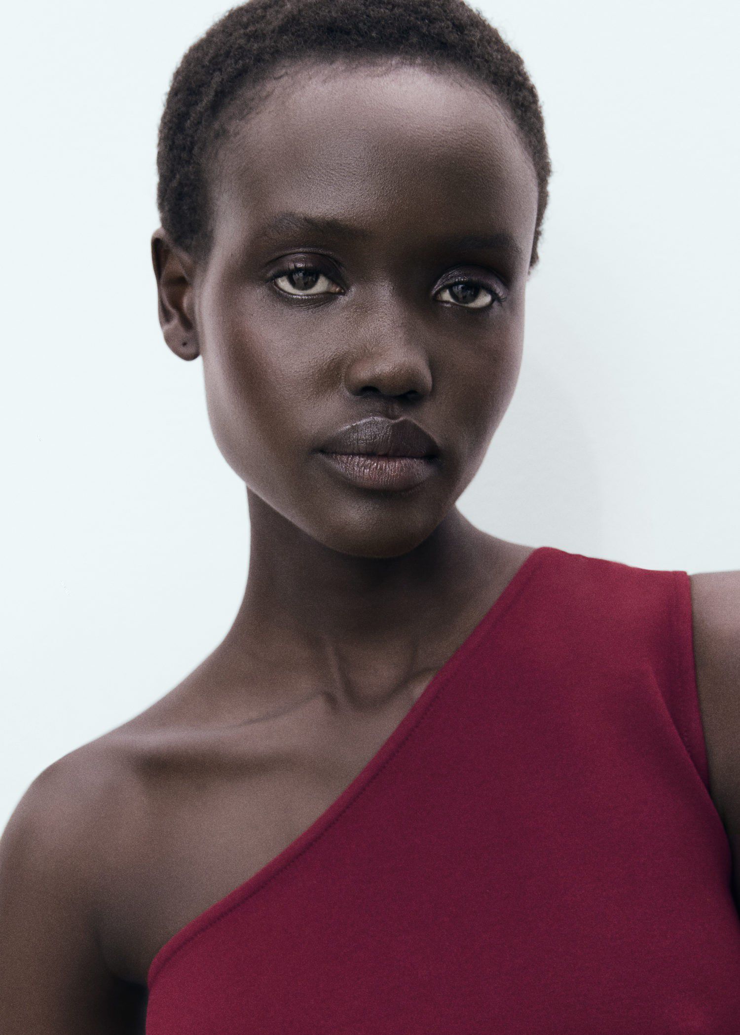 Asymmetrical draped top