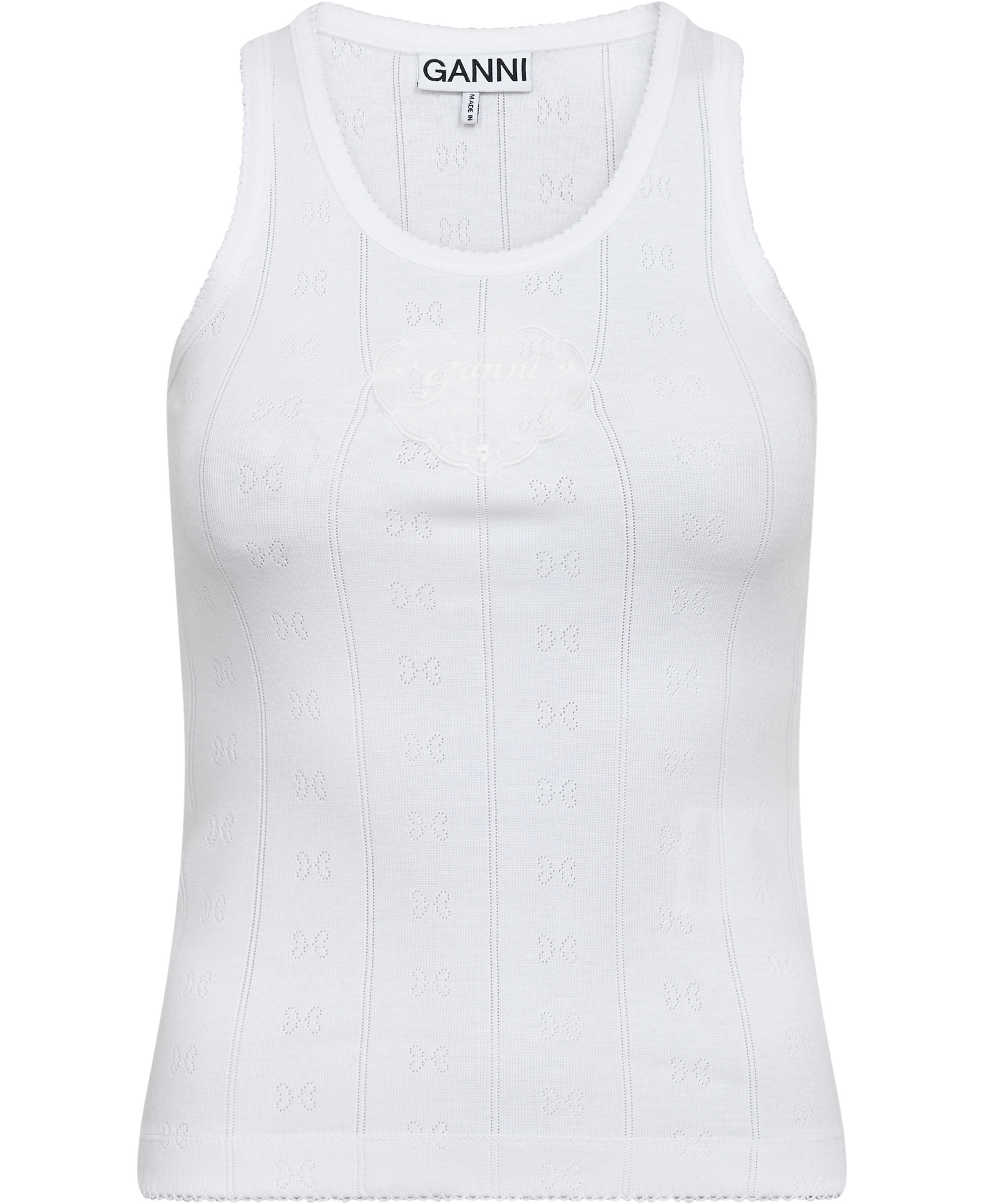 Compact pointelle rib jersey Tank t