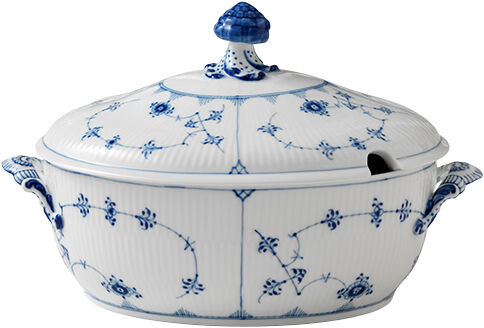 Blue Fluted Plain soppterrin 2 L / 32 cm