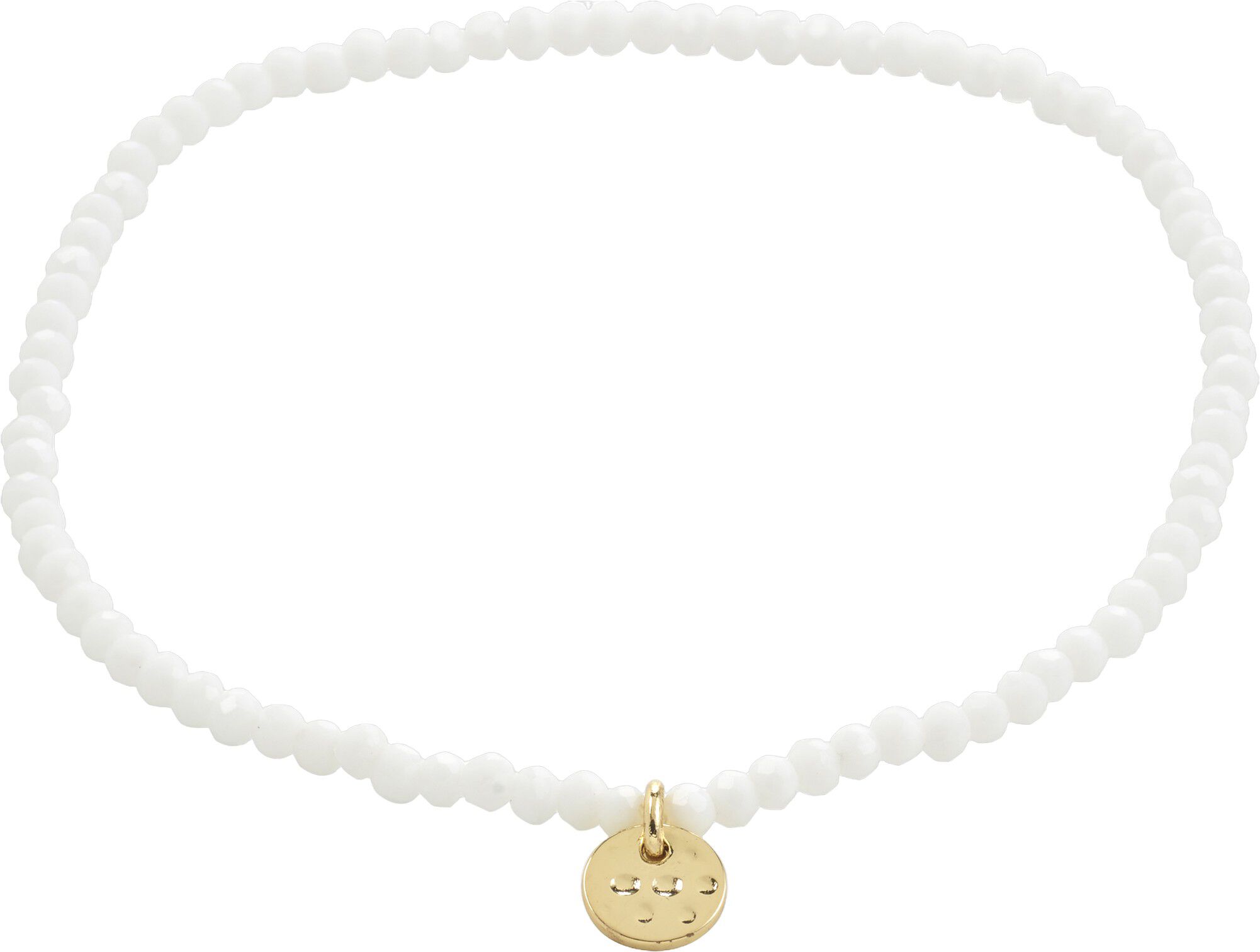 INDIE bracelet white, gold-plated