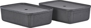 Förvaringsbox Pulp 48 x 32 cm 2 st Black