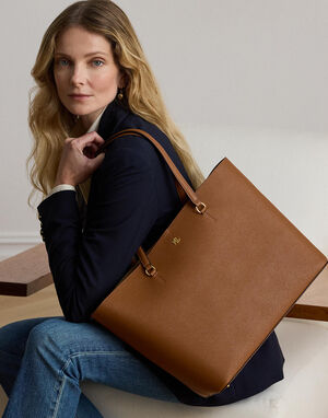 Crosshatch Leather Large Karly Tote