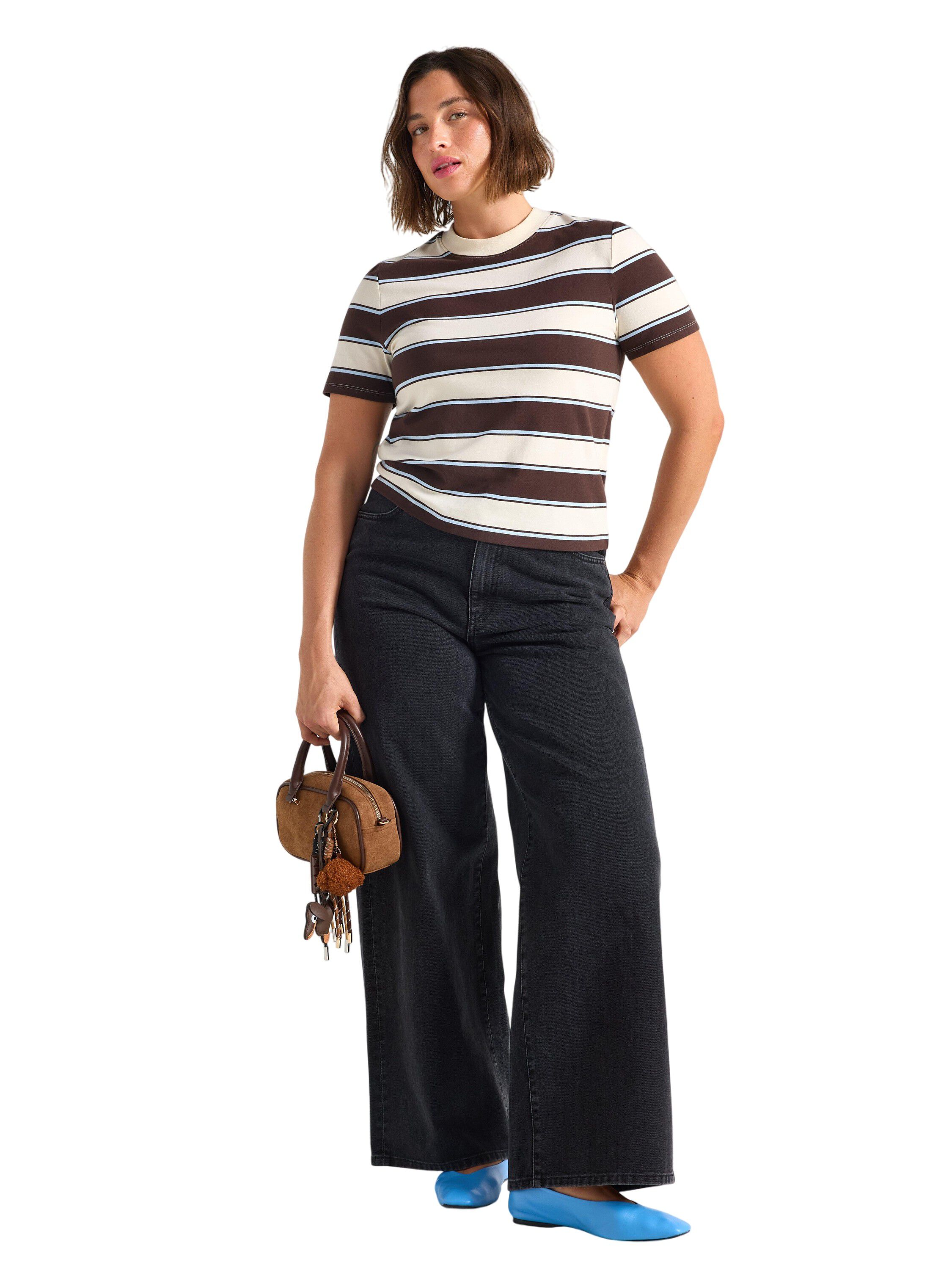 Striped t-shirt in soft cotton with