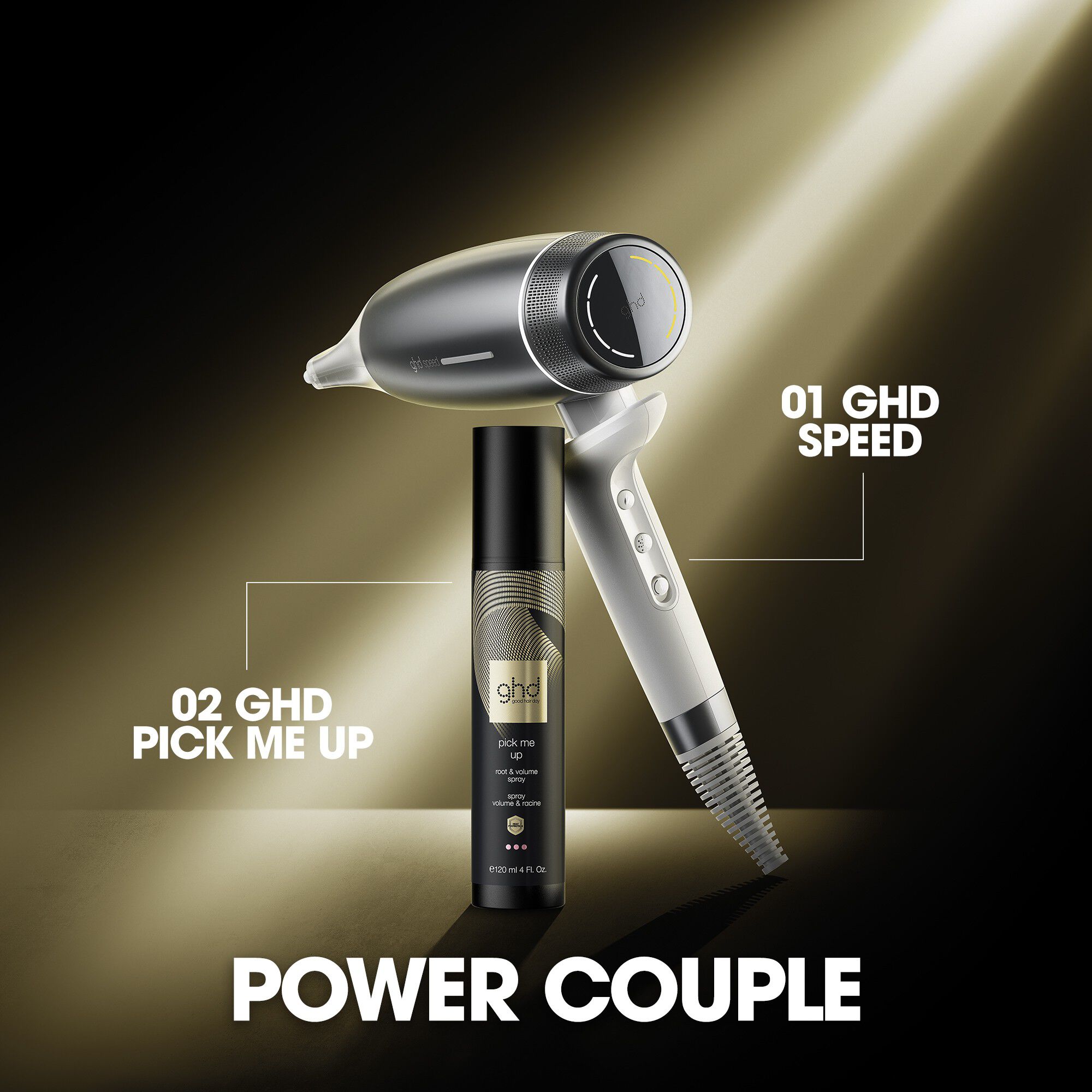 ghd Speed - Hair Dryer Silver White