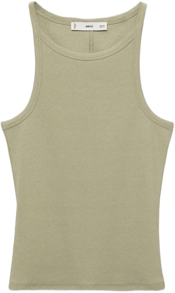 Ribbed cotton-blend top