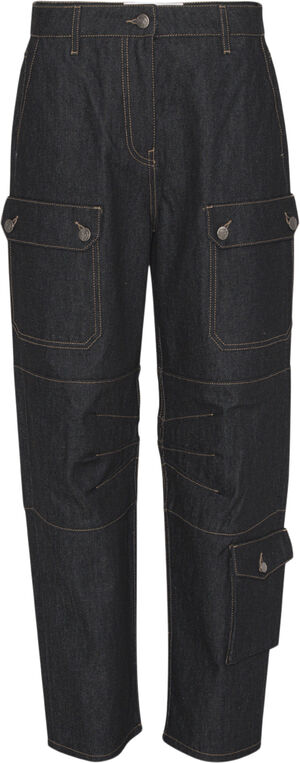 Raw Denim Cargo Pants