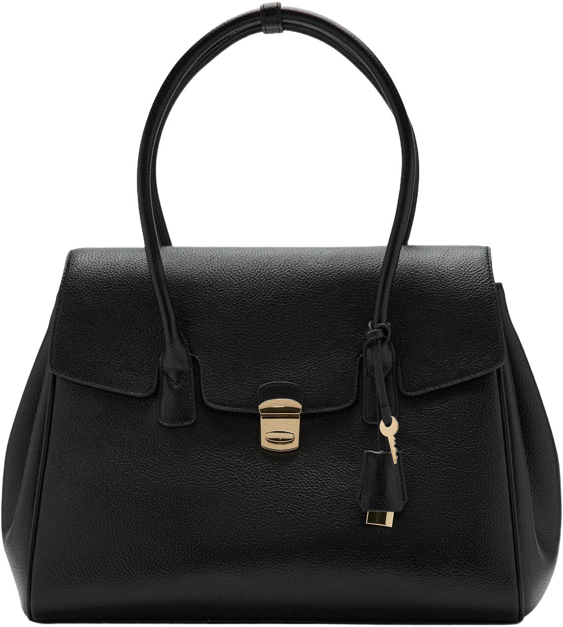 Medium city handbag with flap