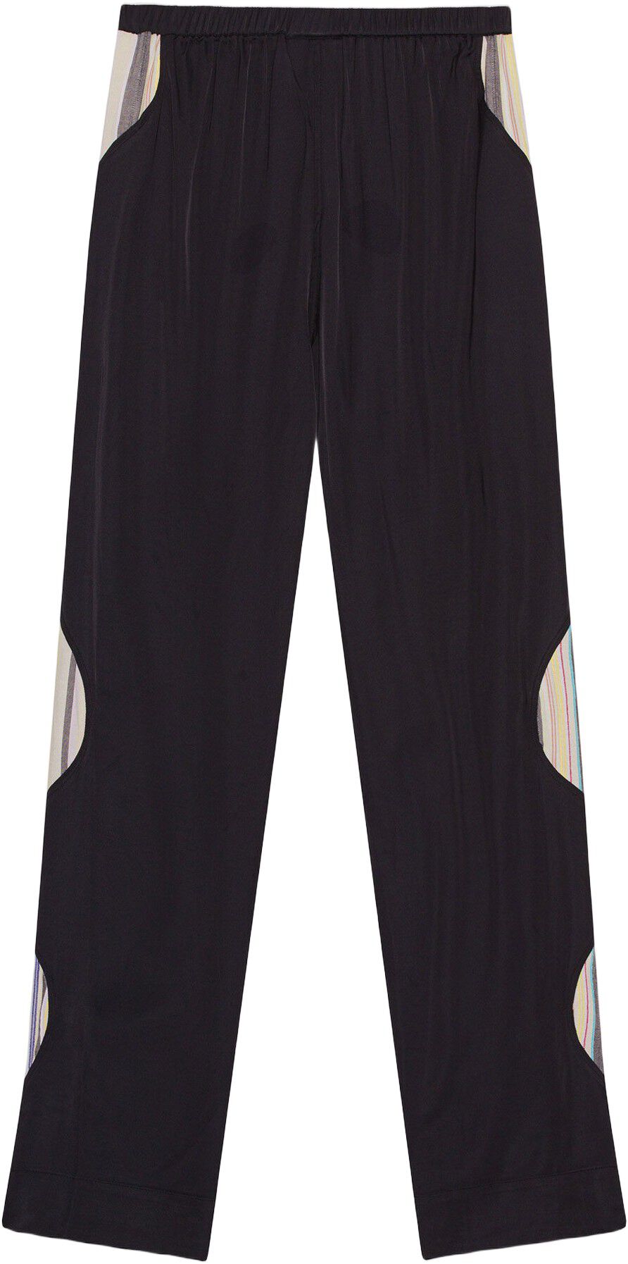 Mix Slub Stripe Elasticated Pants