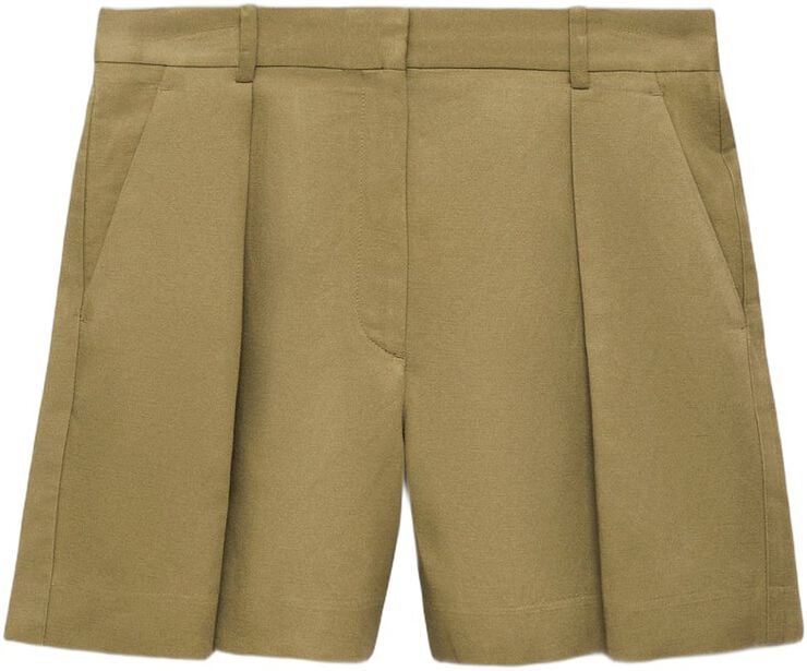 Linen-blend suit bermuda shorts