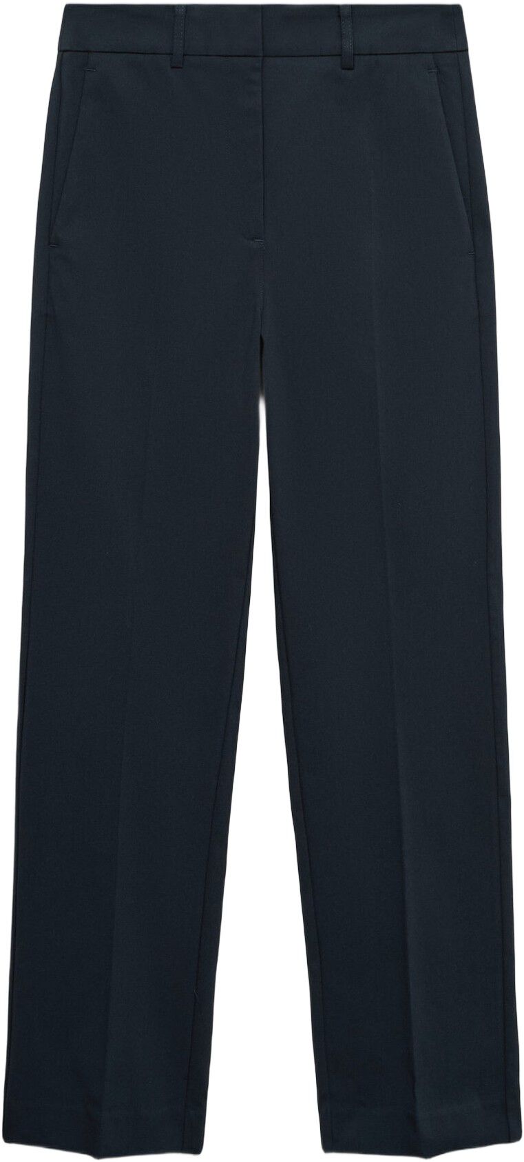 Straight-cut crop trousers
