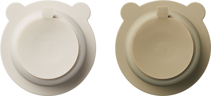 Peony suction bowl 2-pack