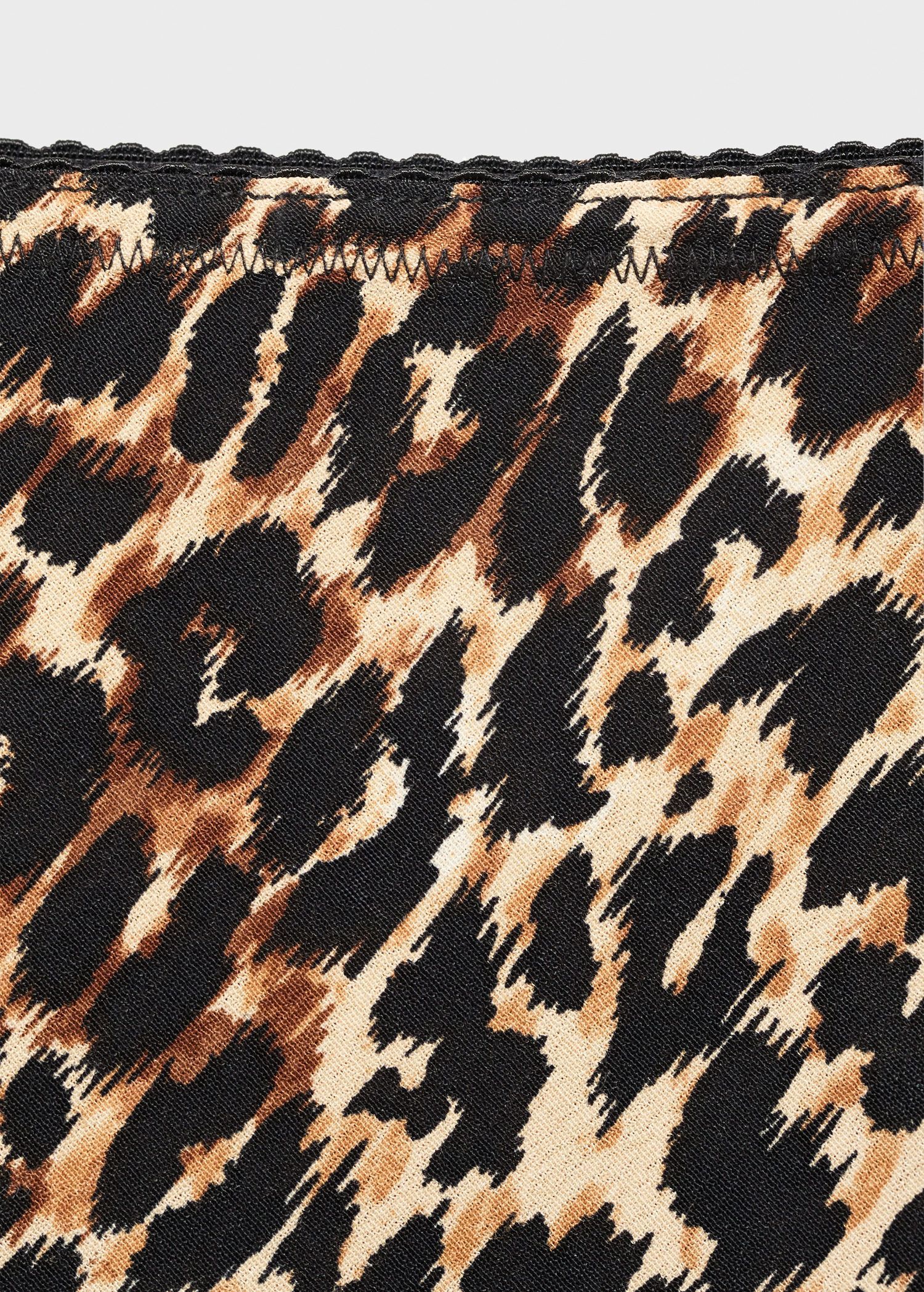 Animal-print midi-skirt