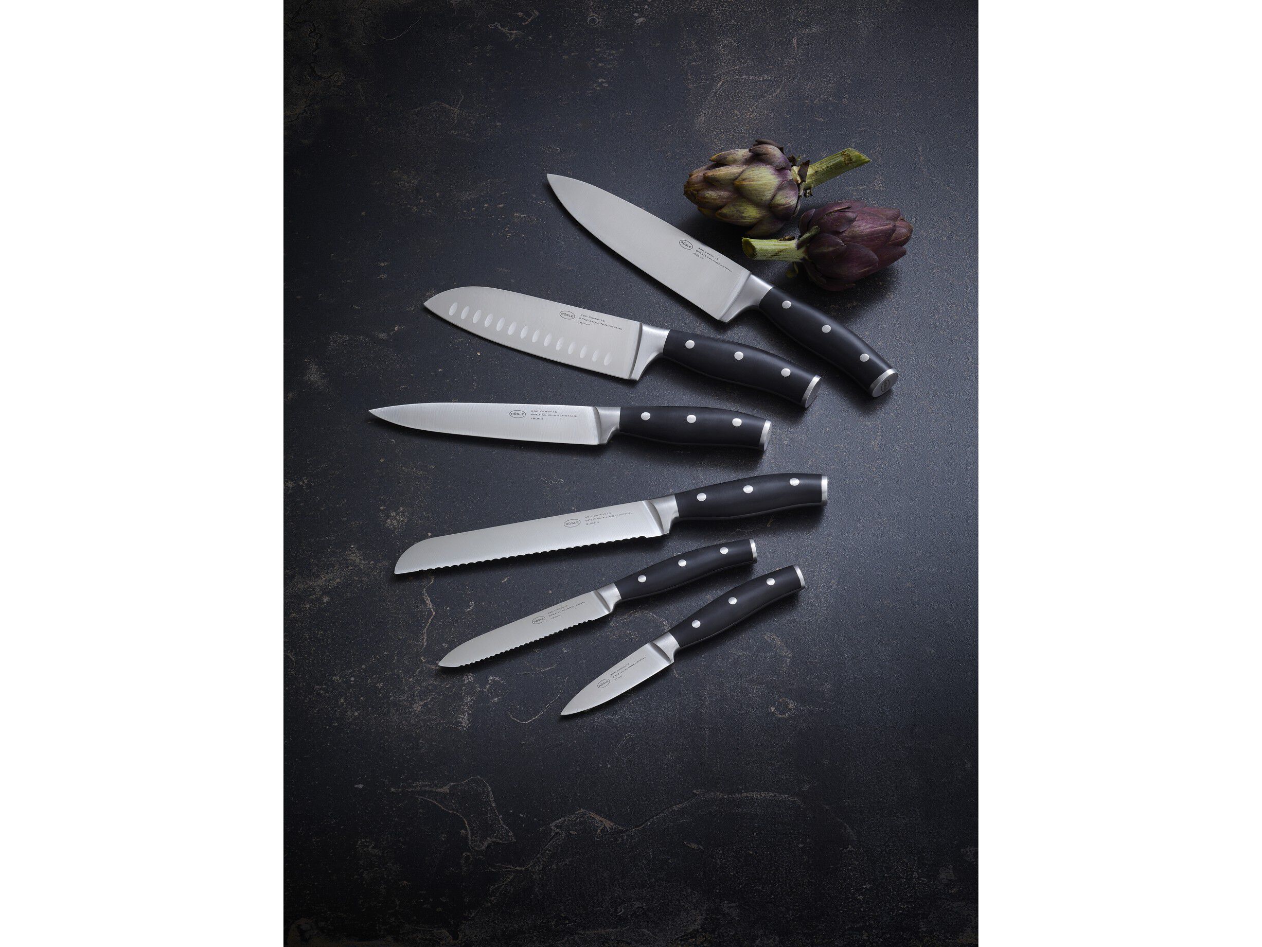 Trancherkniv Tradition 18 cm St&aring;l/Svart