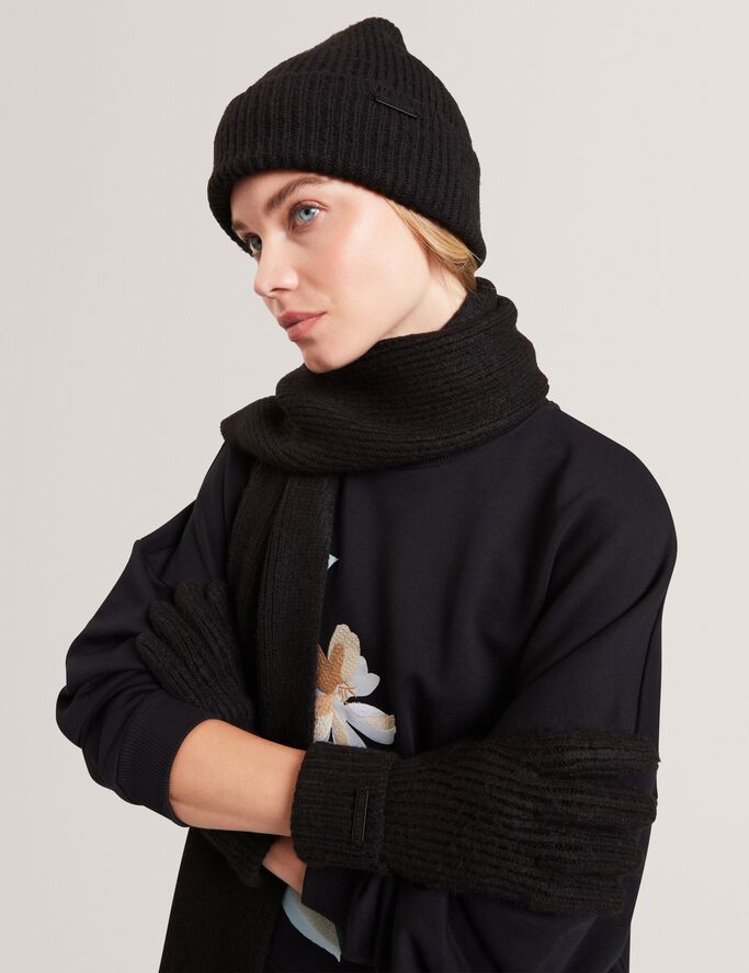 LIDIAAS Knitted Ribbed Beanie Hat