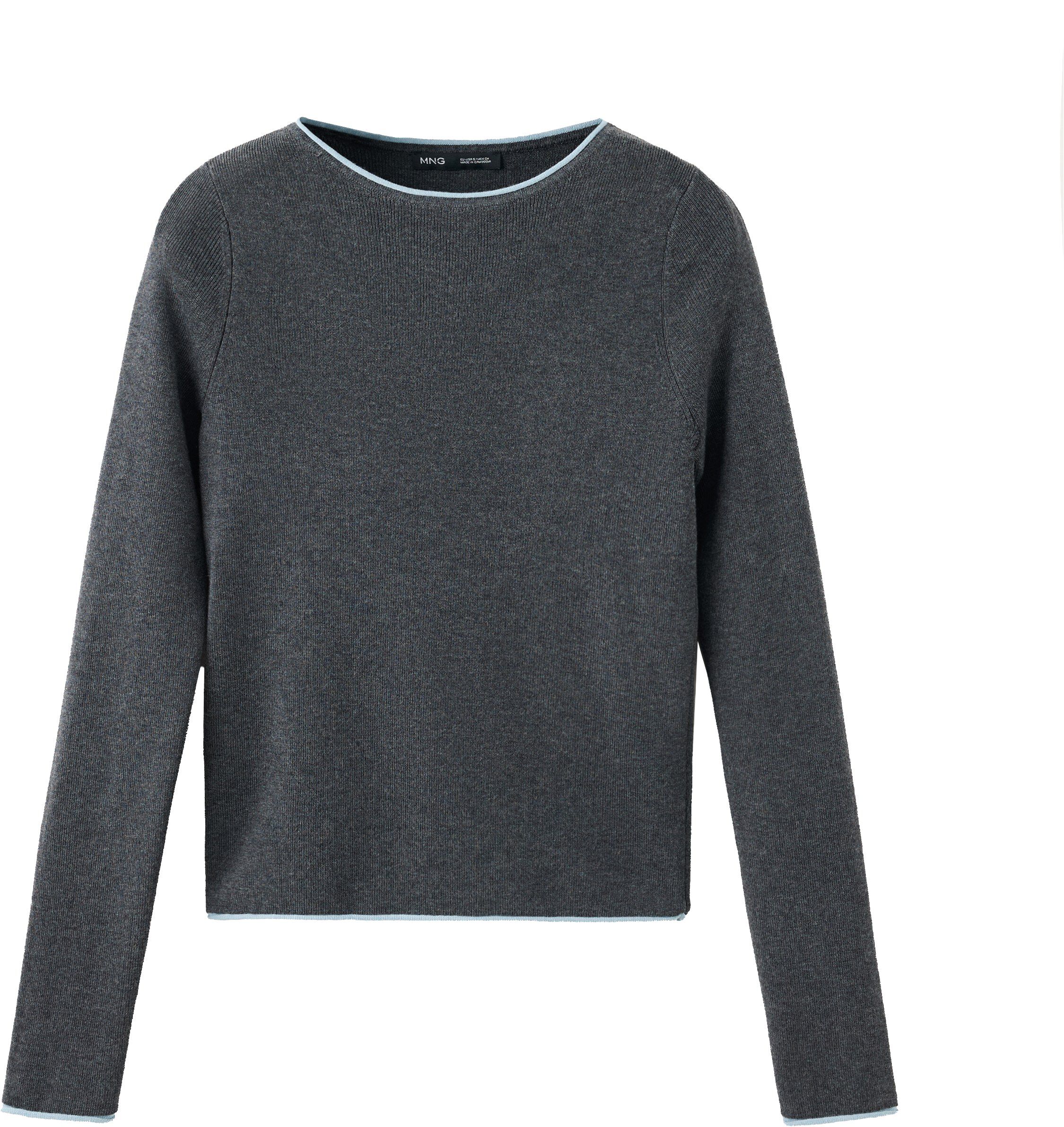 Ribbed knit jumper with contrast ed