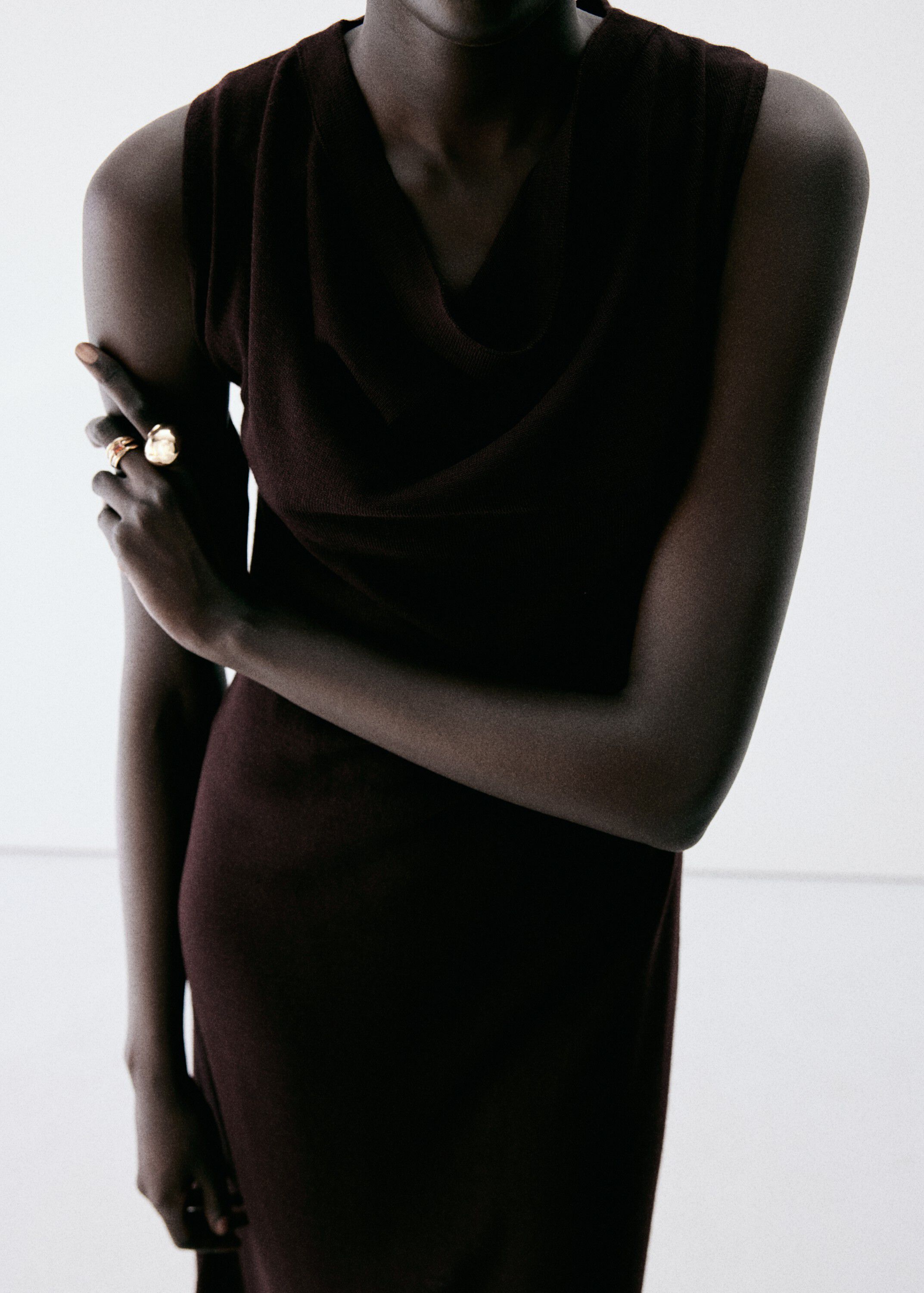 Draped midi-dress